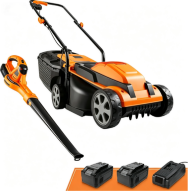 20VMWGT 24V Max 13-inch Lawn Mower and Grass Trimmer 10-inch Combo with 2x4.0Ah Batteries and Charger