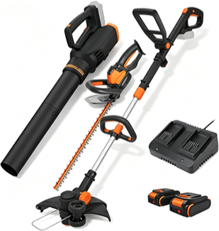 20V 12" 2-in-1 Cordless String Trimmer & Electric Lawn Edger, WG163 | Command Feed, Works for Lawn Weed Removal Tasks, 2 x 2.0Ah Batteries & Charger Included, PowerShare