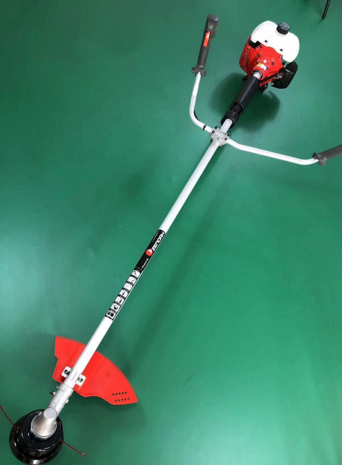 2-Stroke Gas Powered Brush Cutter, Heavy Duty Backpack Grass Trimmer with Anti-Vibration Handle, Gas Weed Eater for Orchard Farm Mountain Weeding & Bush Cutting