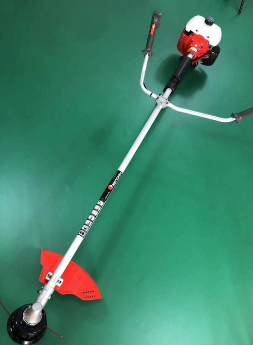 2-Stroke Gas Powered Brush Cutter, Heavy Duty Backpack Grass Trimmer with Anti-Vibration Handle, Gas Weed Eater for Orchard Farm Mountain Weeding & Bush Cutting
